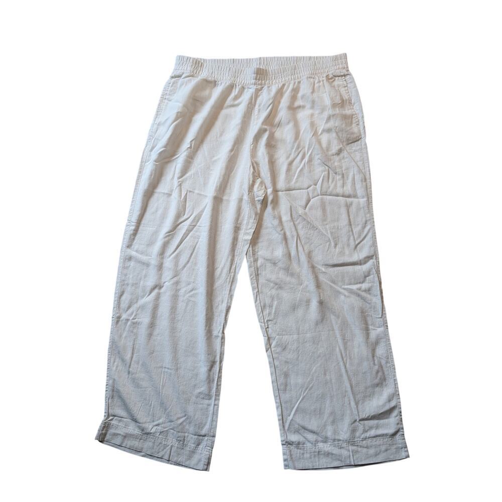 OLD NAVY WOMEN'S XXL TALL/LONG Womans Wide Leg; High Rise Linen Blend Pants